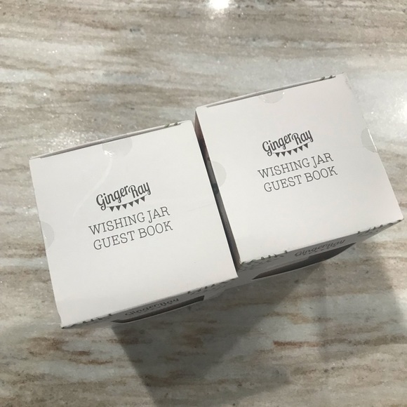 Ginger Ray Wishing Jar Guest Book - Lot of 2 - NEW